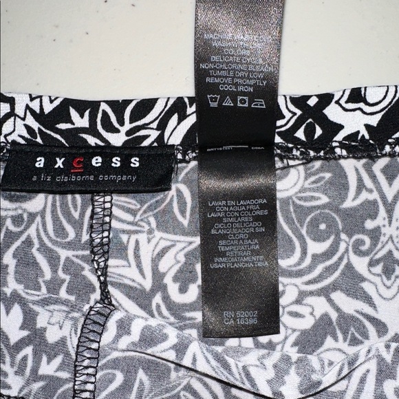 Axcess Black and White Patterned Midi Skirt - Picture 8 of 9